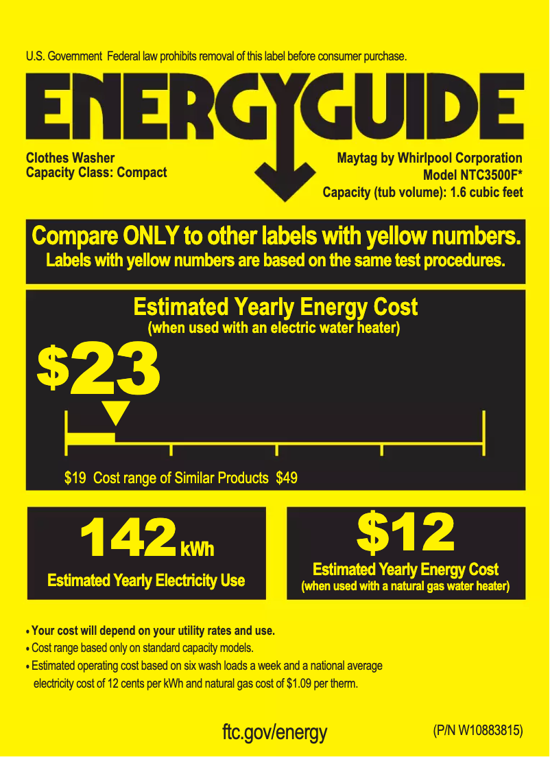 Page 1 de la notice Guide d'installation Amana NTC3500FW
