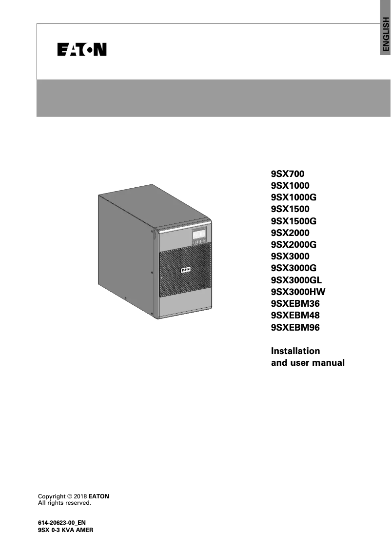 Página 1 del manual Manual de usuario Eaton 9SXEBM240