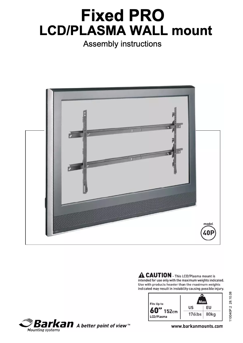 Page 1 de la notice Manuel utilisateur Barkan 40P