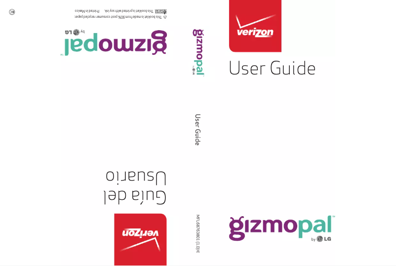 Page 1 de la notice Manuel utilisateur LG GizmoPal