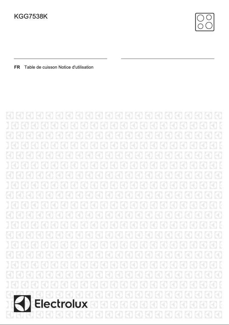 Page n°1 - Manuel utilisateur Electrolux KGG7538K