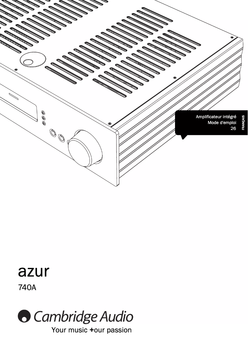 Image de la première page du manuel de l'appareil Azur 740A