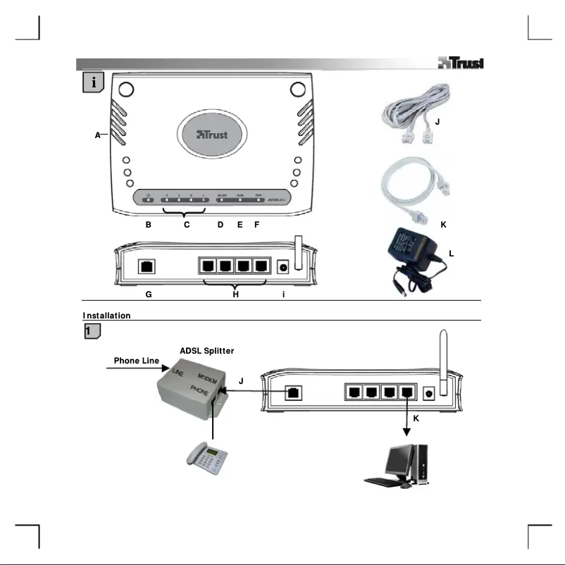Page 1 de la notice Manuel utilisateur Trust 15422