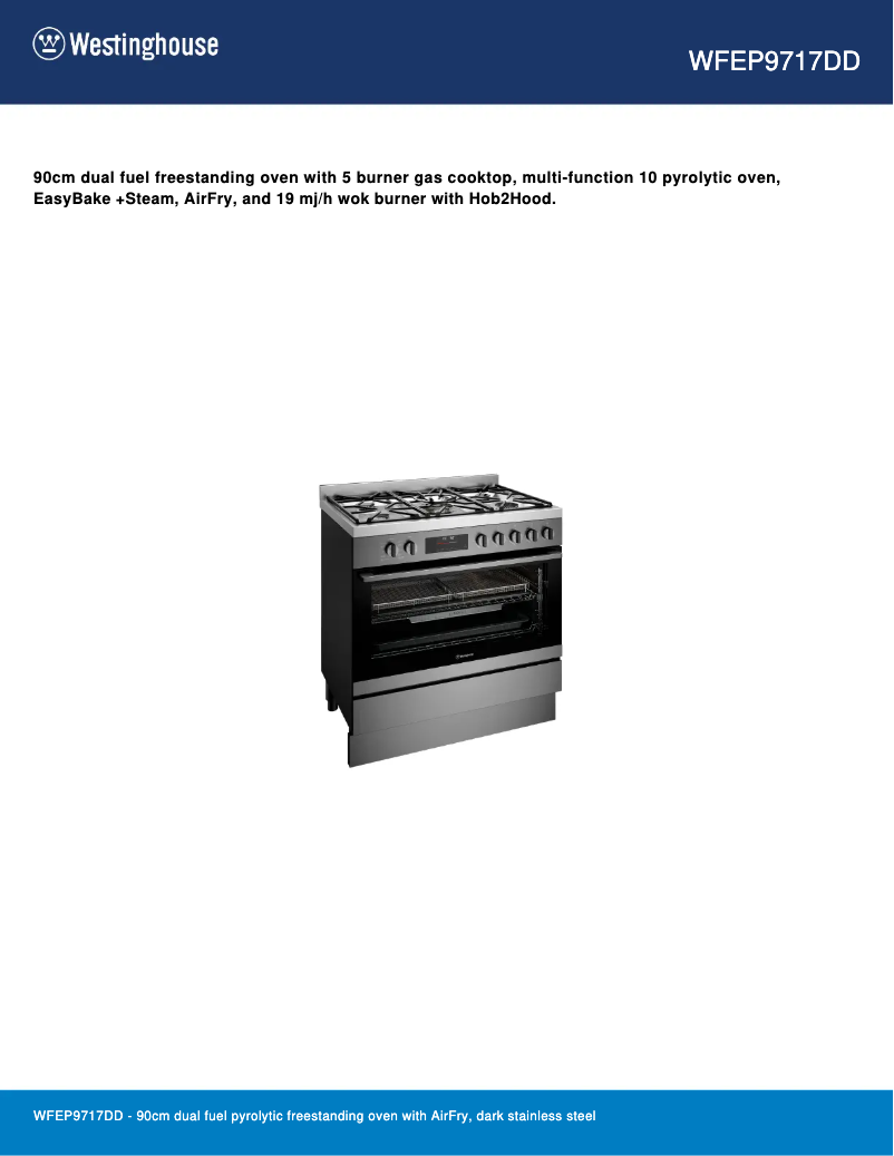 Image de la première page du manuel de l'appareil WFEP9717DD