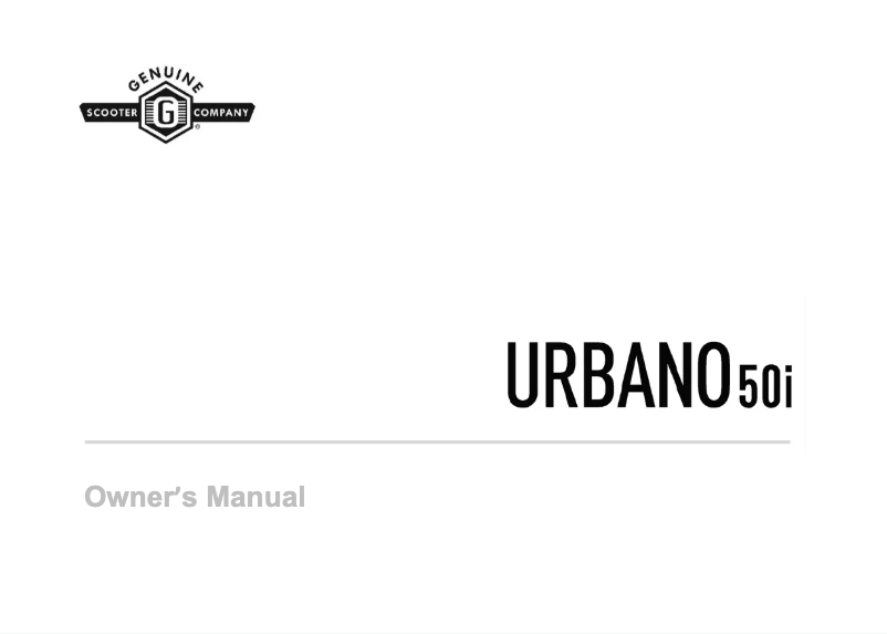 Página 1 del manual Manual de usuario Genuine Urbano 50i