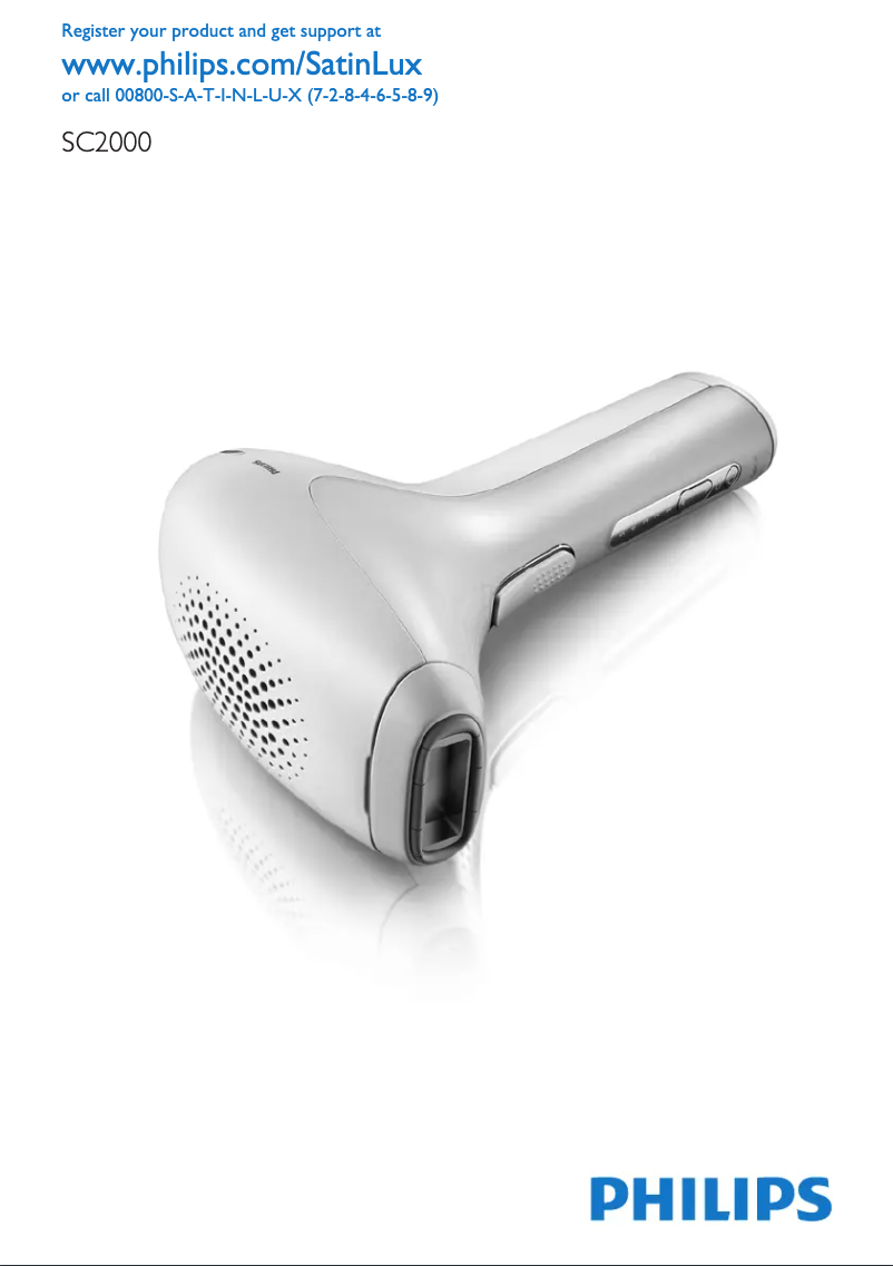 Page 1 de la notice Manuel utilisateur Philips SatinLux SC2000