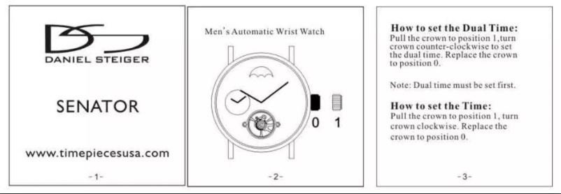 Image de la première page du manuel de l'appareil Senator