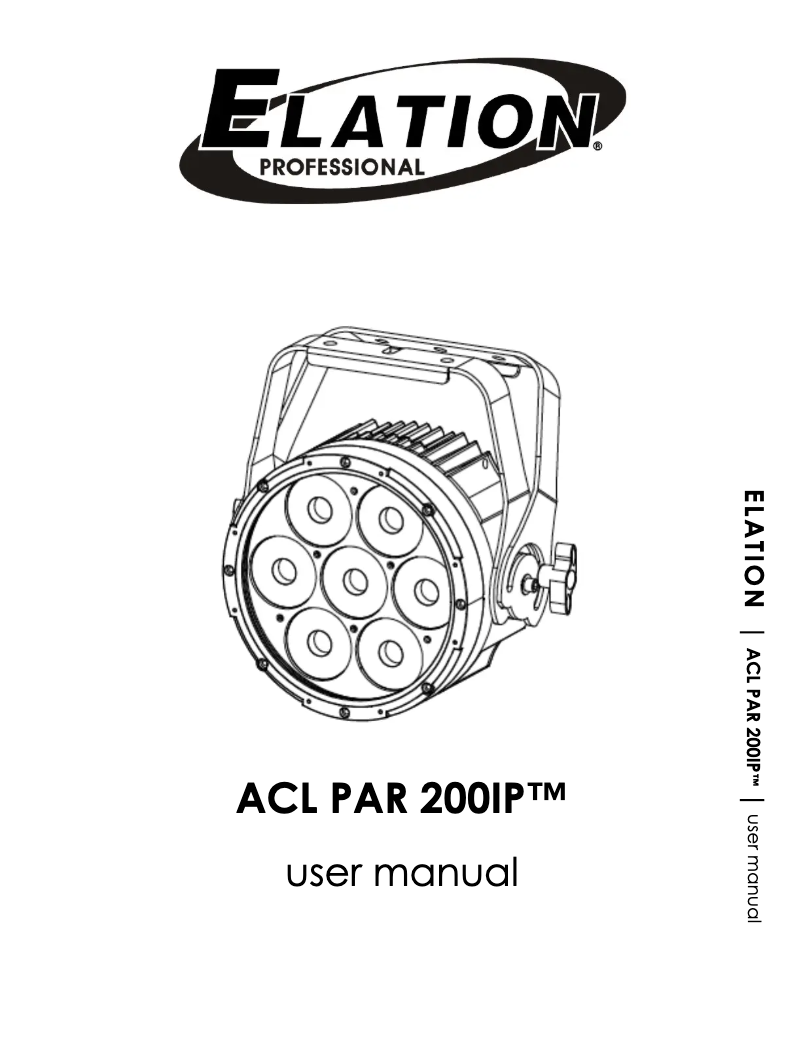 Image de la première page du manuel de l'appareil ACL Par 200IP