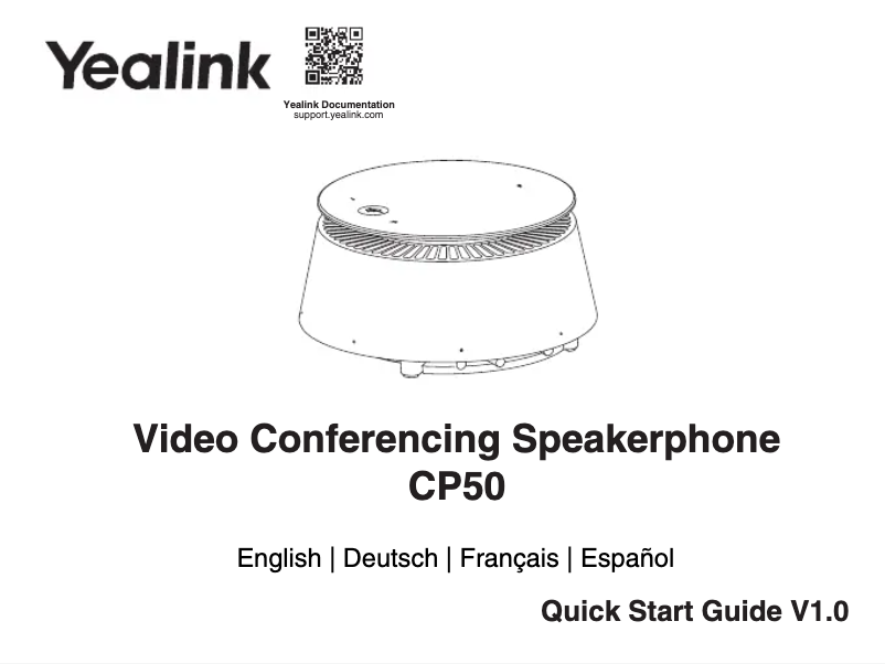 Page 1 de la notice Manuel utilisateur Yealink CPE50