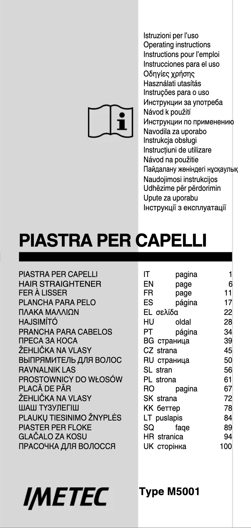 Page n°1 - Manuel utilisateur Imetec Bellissima BA20 100