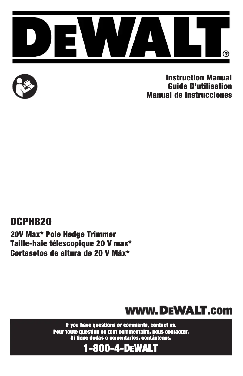 Image de la première page du manuel de l'appareil DCPH820
