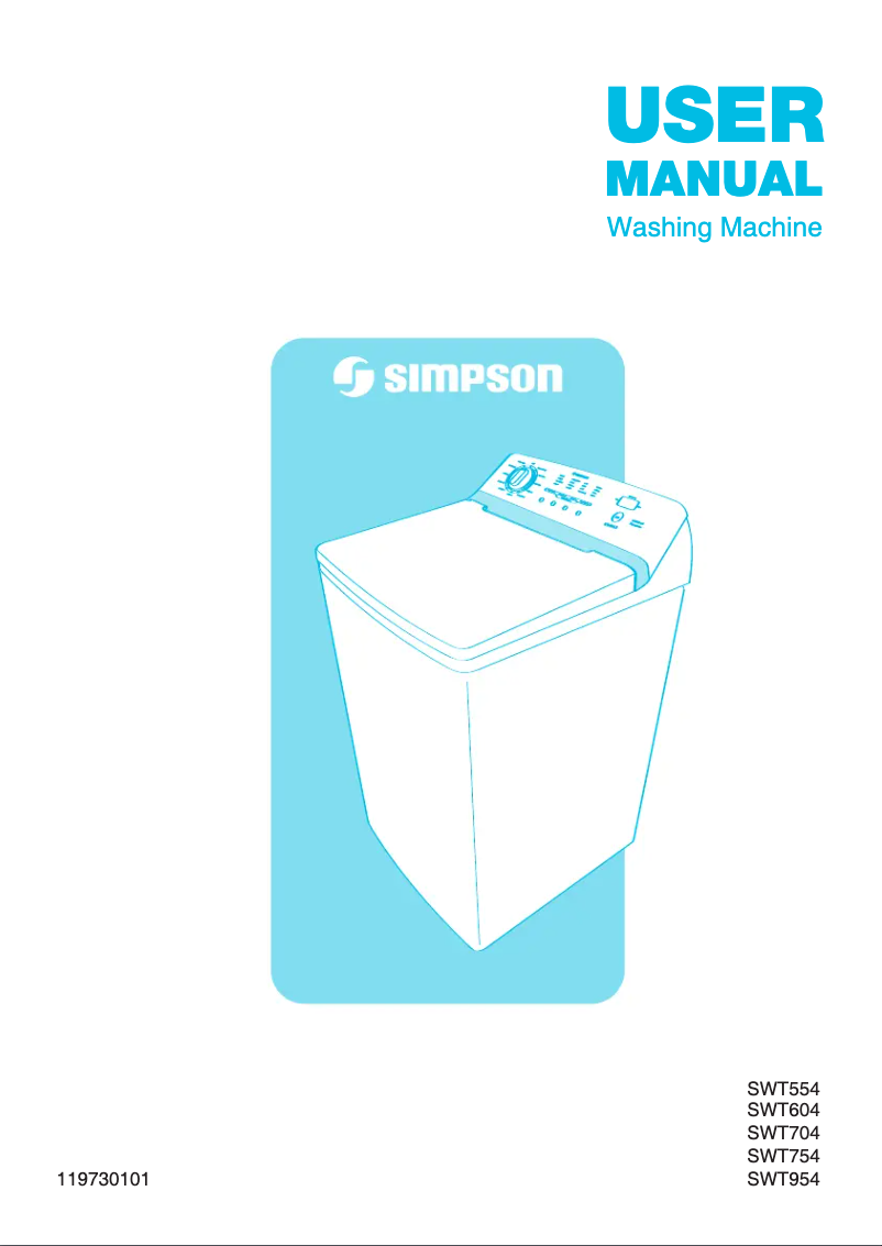 Page 1 de la notice Manuel utilisateur Simpson SWT554