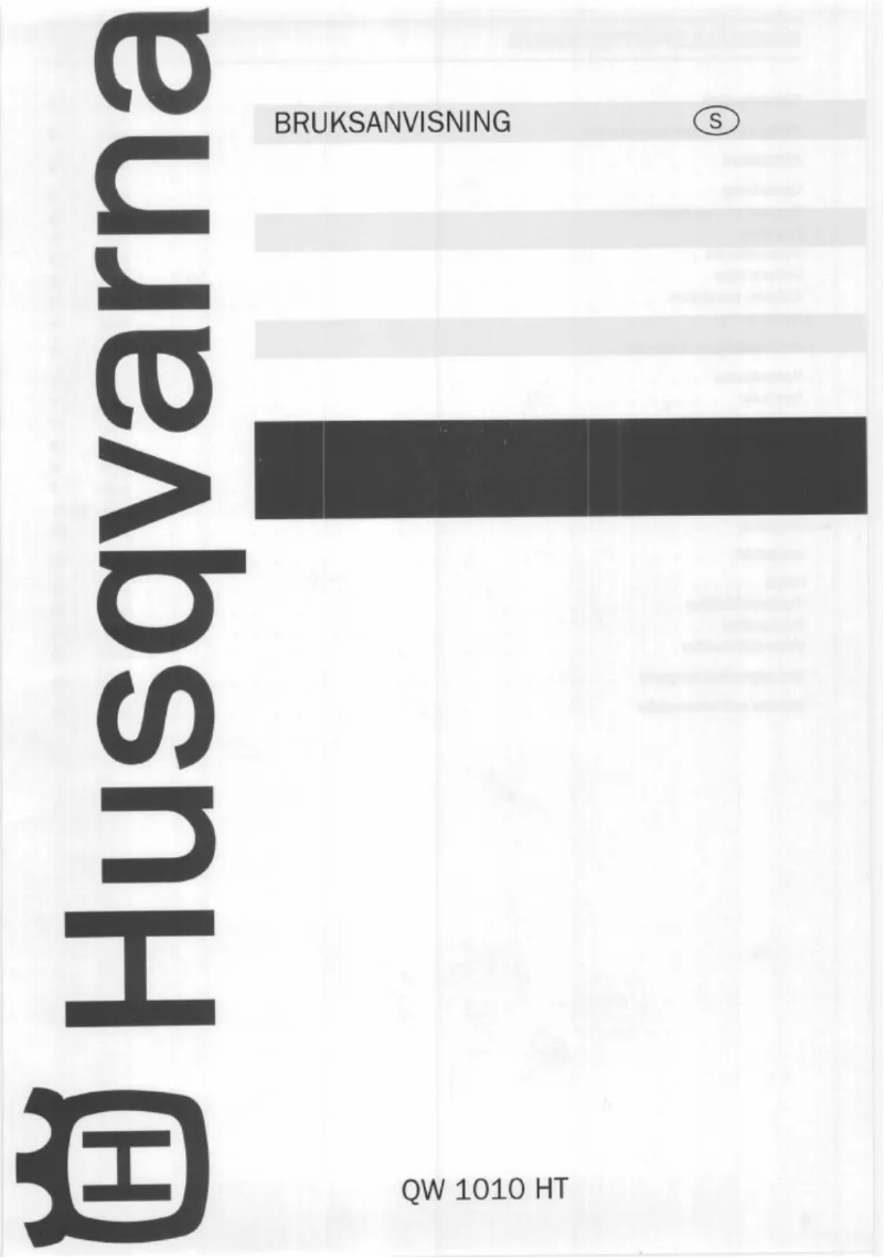Page n°1 - Manuel utilisateur Husqvarna QW1010HT
