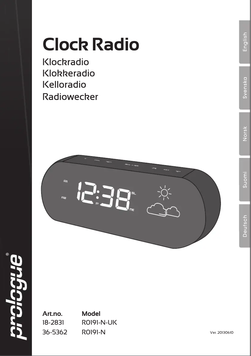 Page n°1 - Manuel utilisateur Prologue R0191-N