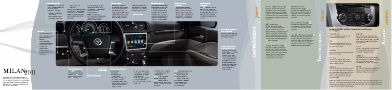 Page 1 de la notice Manuel utilisateur Mercury Milan (2011)