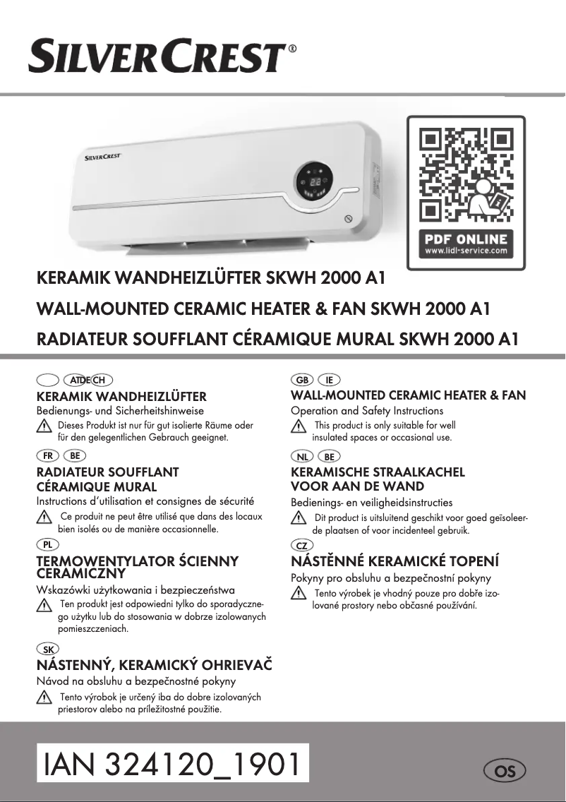 Image de la première page du manuel de l'appareil SKWH 2000 A1