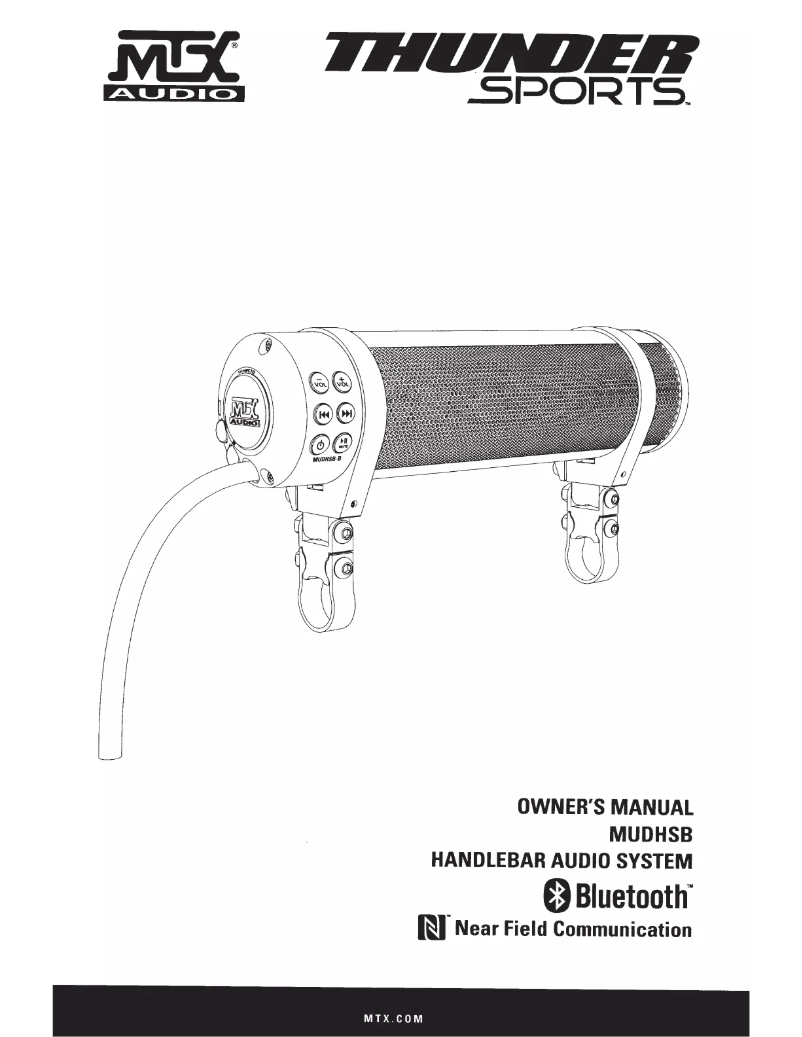 Page n°1 - Manuel utilisateur MTX Audio Thunder Sports MUDHSB-B