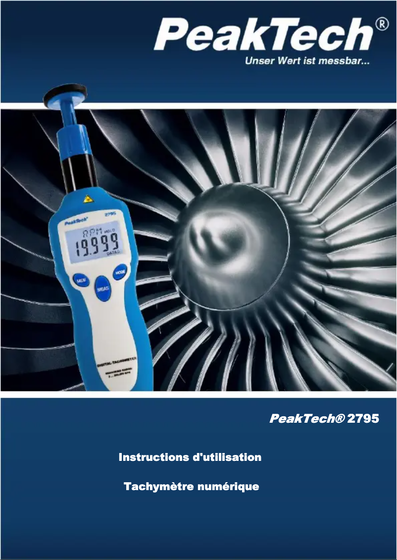 Página 1 del manual Manual de usuario PeakTech 2795