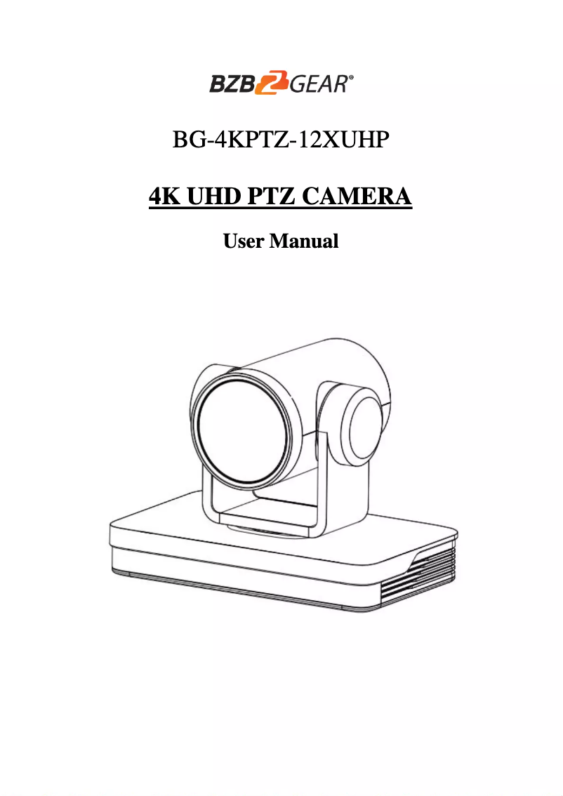 Page n°1 - Manuel utilisateur BZBGear BG-4KPTZ-12XUHP