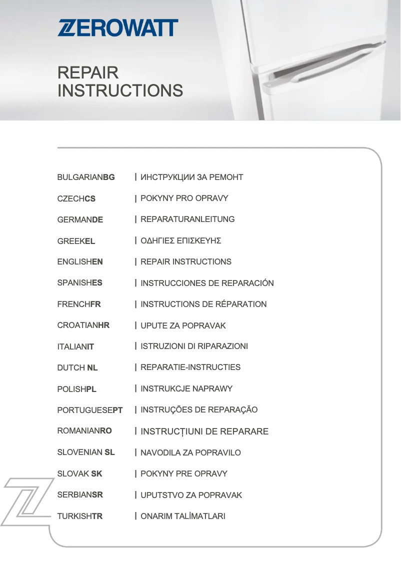 Page n°1 - Manuel utilisateur Zerowatt ZCHM 145