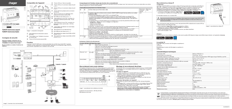 Page n°1 - Instructions / montage Hager TJA670
