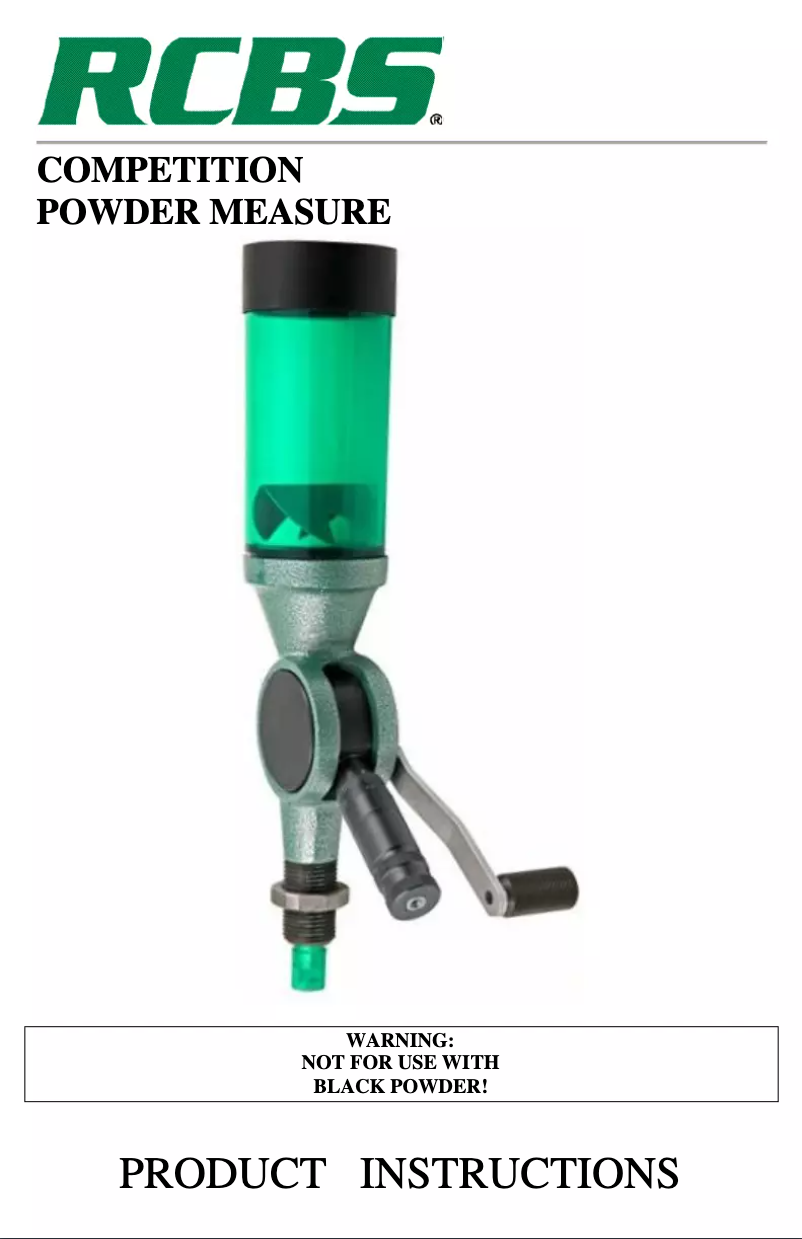 Image de la première page du manuel de l'appareil Competition