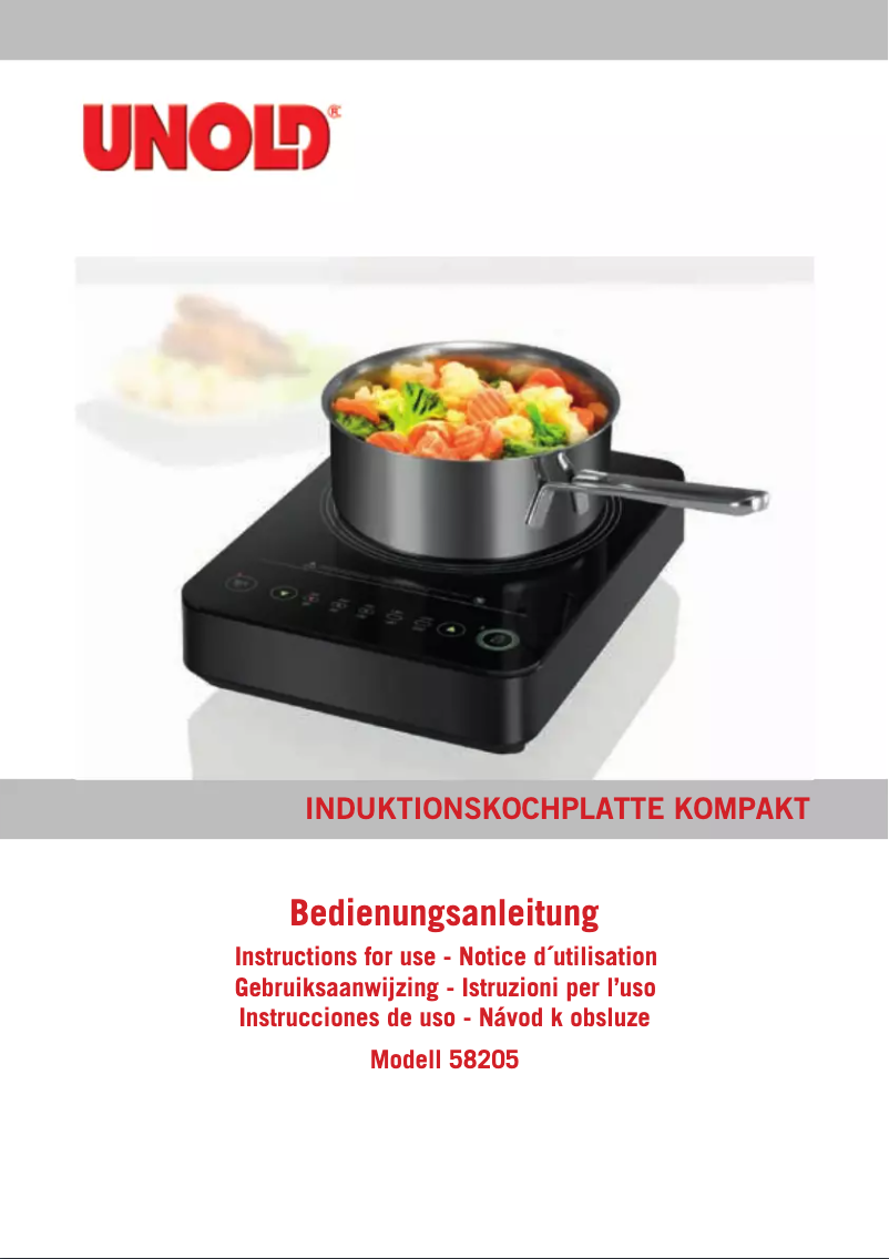 Page 1 de la notice Manuel utilisateur Unold 58205