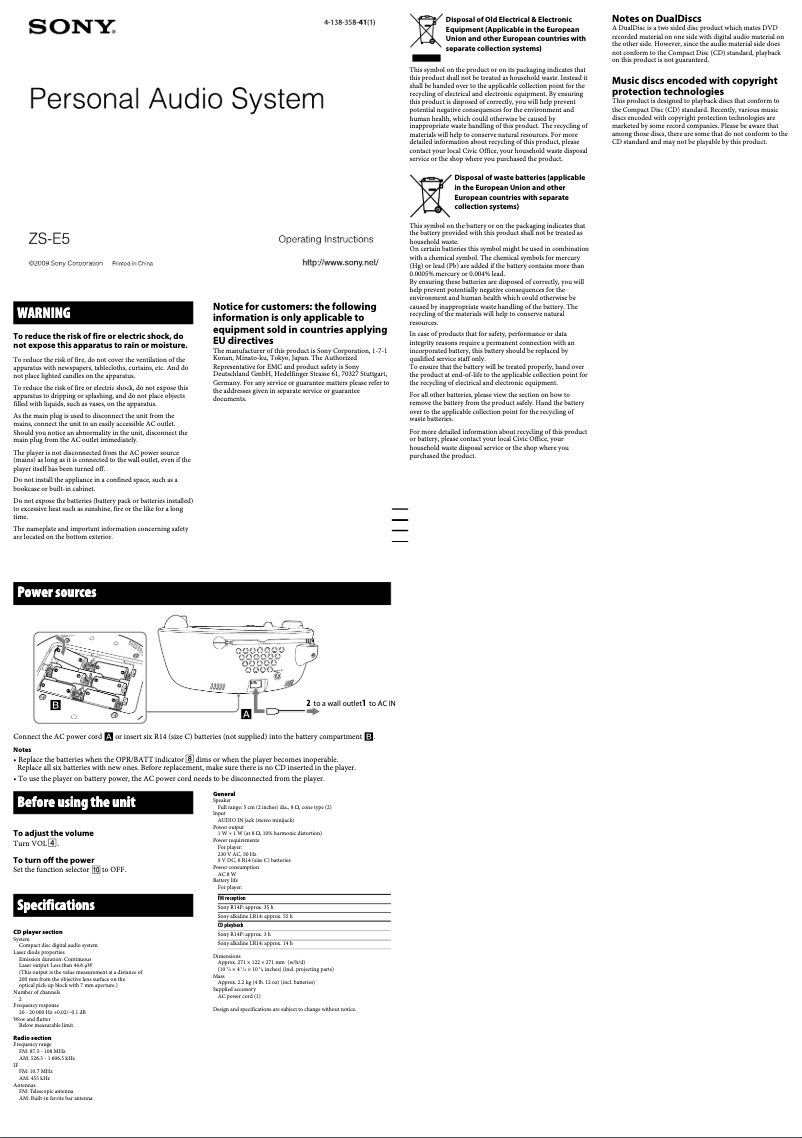 Imagen de la primera página del manual del dispositivo ZSE5