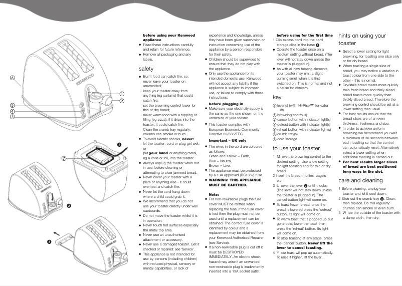 Page n°1 - Manuel utilisateur Kenwood TTM402