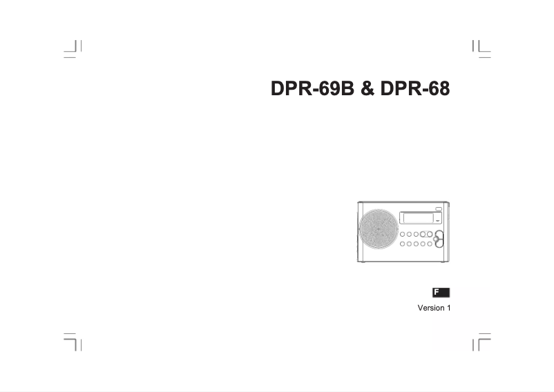 Image de la première page du manuel de l'appareil DPR-69B