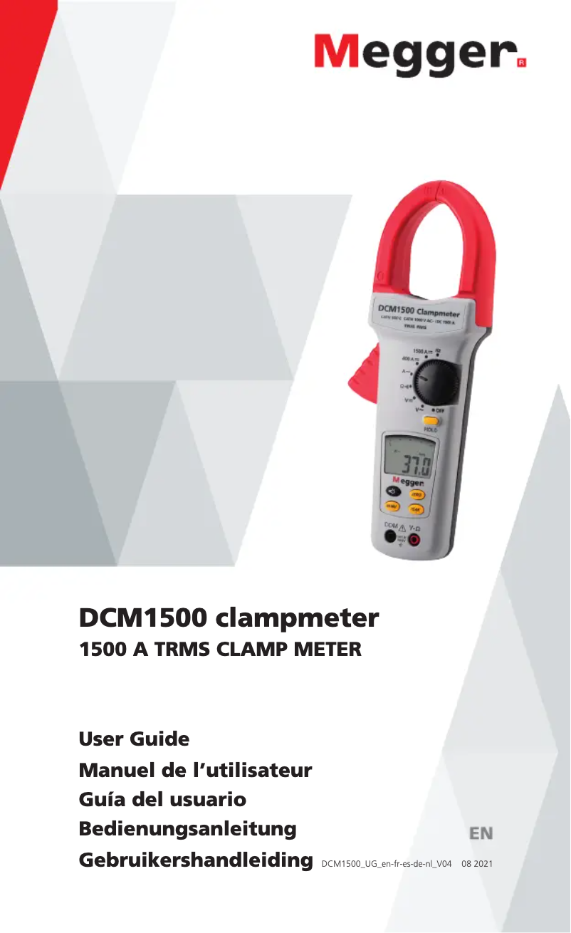 Page n°1 - Manuel utilisateur Megger DCM1500