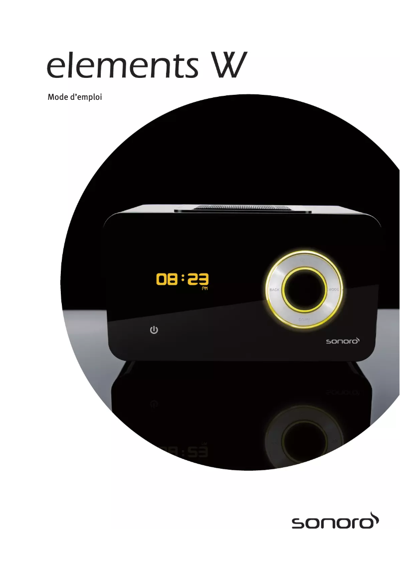 Page 1 de la notice Manuel utilisateur Sonoro elements W
