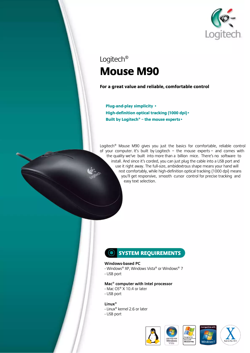 Image de la première page du manuel de l'appareil M90