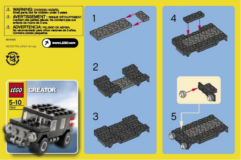 Page 1 de la notice Manuel utilisateur Lego Black SUV