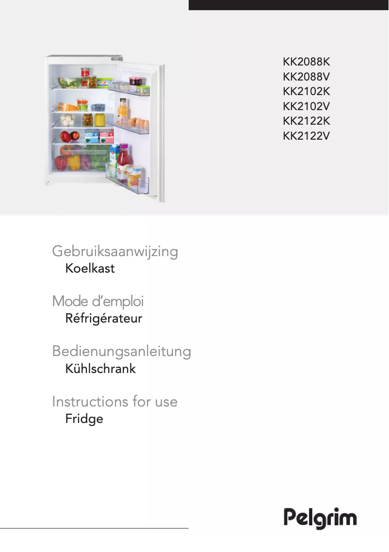 Page 1 de la notice Manuel utilisateur Pelgrim KK2102V