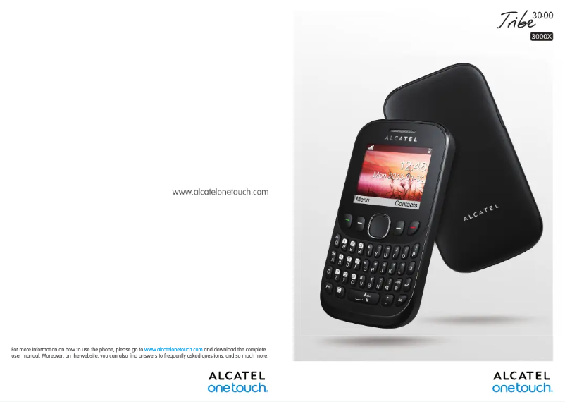 Page n°1 - Mode d'emploi Alcatel One Touch 3000X