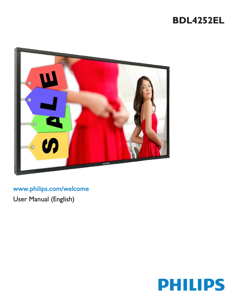 Page n°1 - Mode d'emploi Philips Signage Solutions BDL4252EL