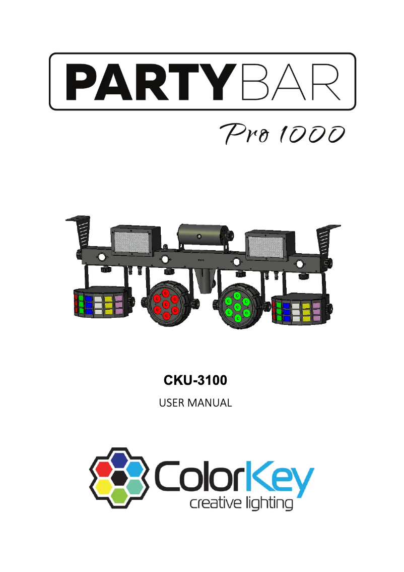 Page n°1 - Manuel utilisateur ColorKey PartyBar Pro 1000
