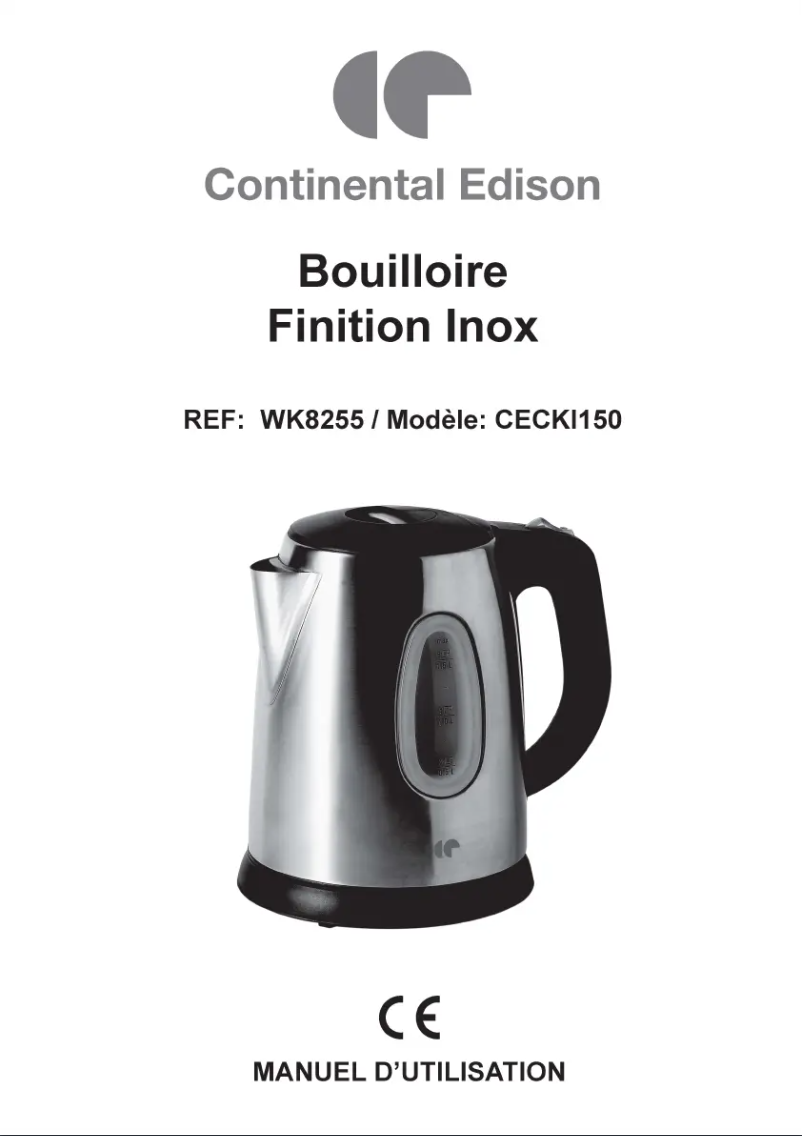 Page 1 de la notice Manuel utilisateur Continental Edison CECKI150