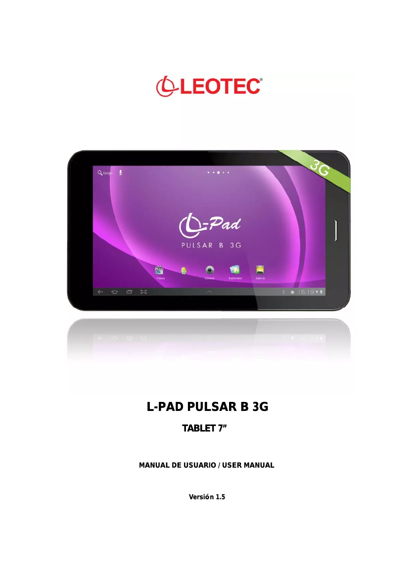 Image de la première page du manuel de l'appareil L-Pad Pulsar B 3G
