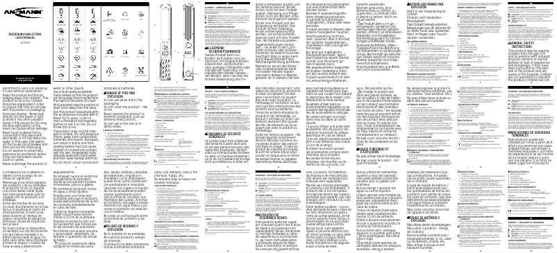 Page 1 de la notice Manuel utilisateur Ansmann WL390R