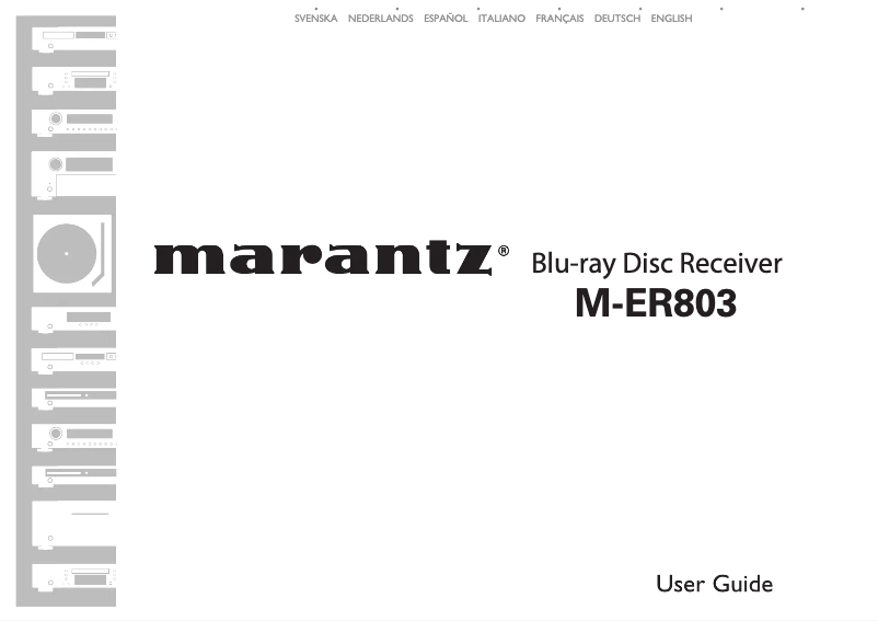 Page 1 de la notice Manuel utilisateur Marantz M-ER803