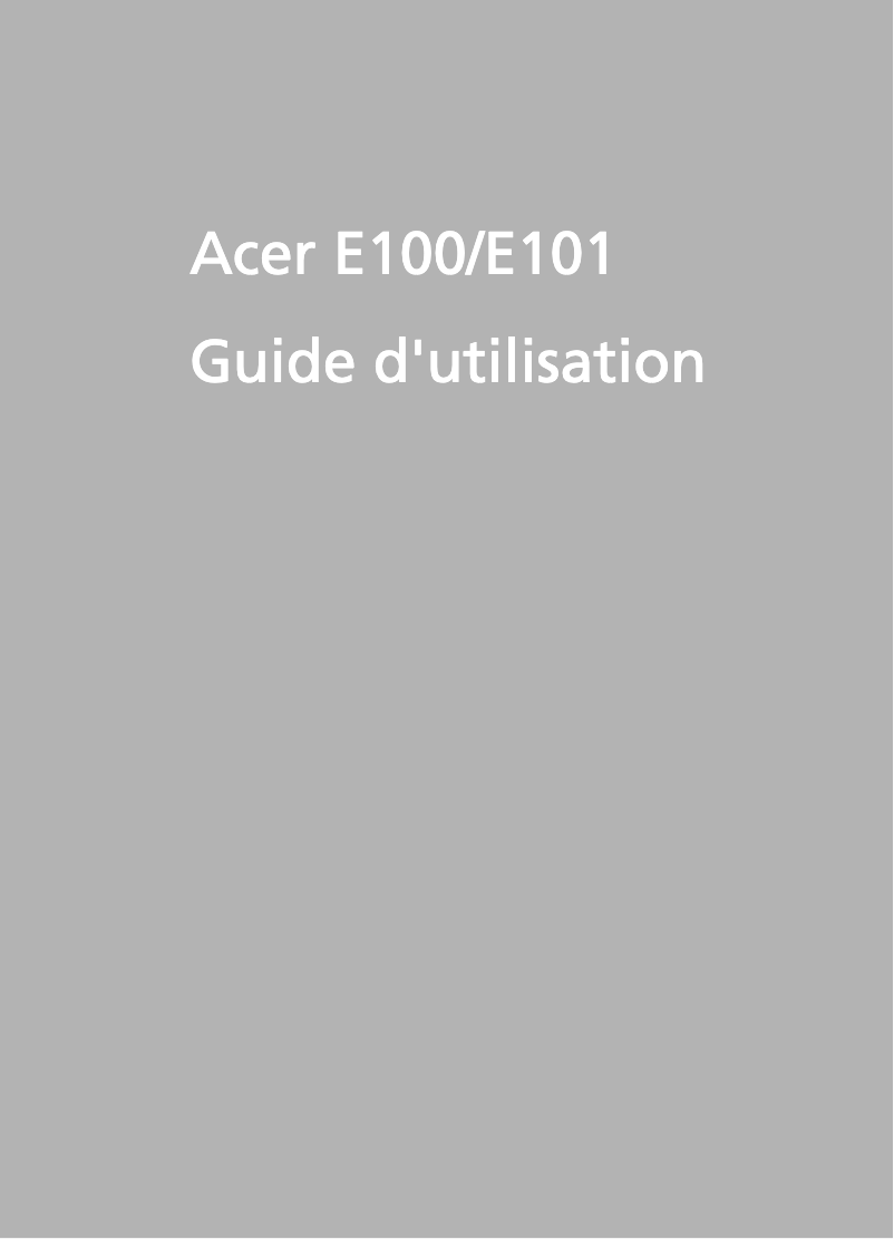 Image de la première page du manuel de l'appareil BeTouch e101