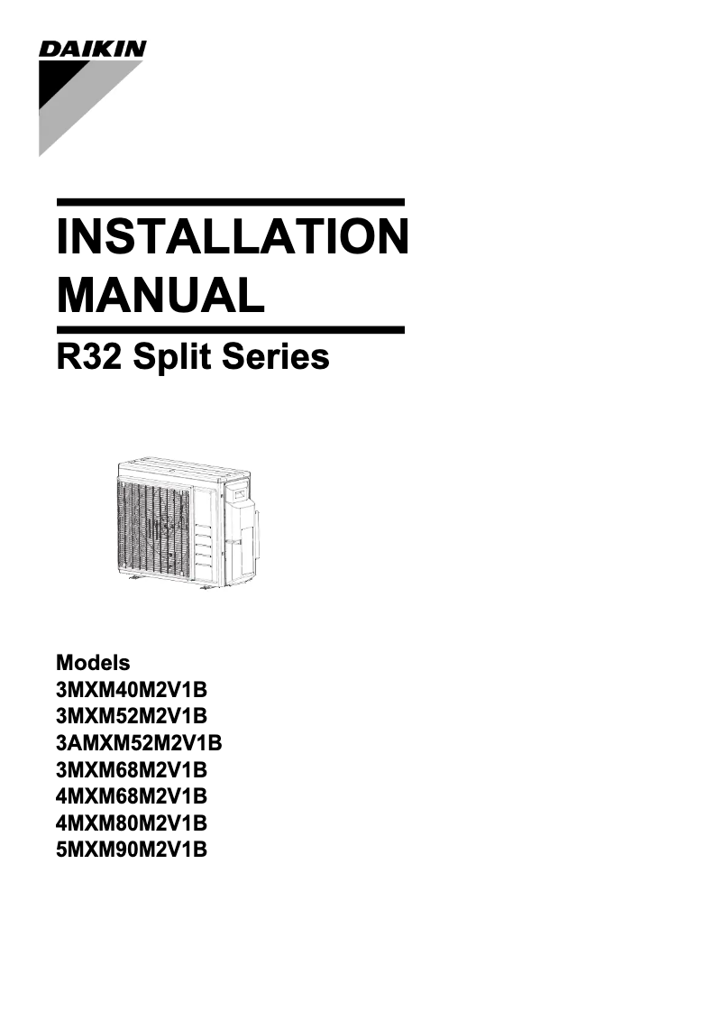 Page 1 de la notice Manuel utilisateur Daikin 5MXM90M2V1B