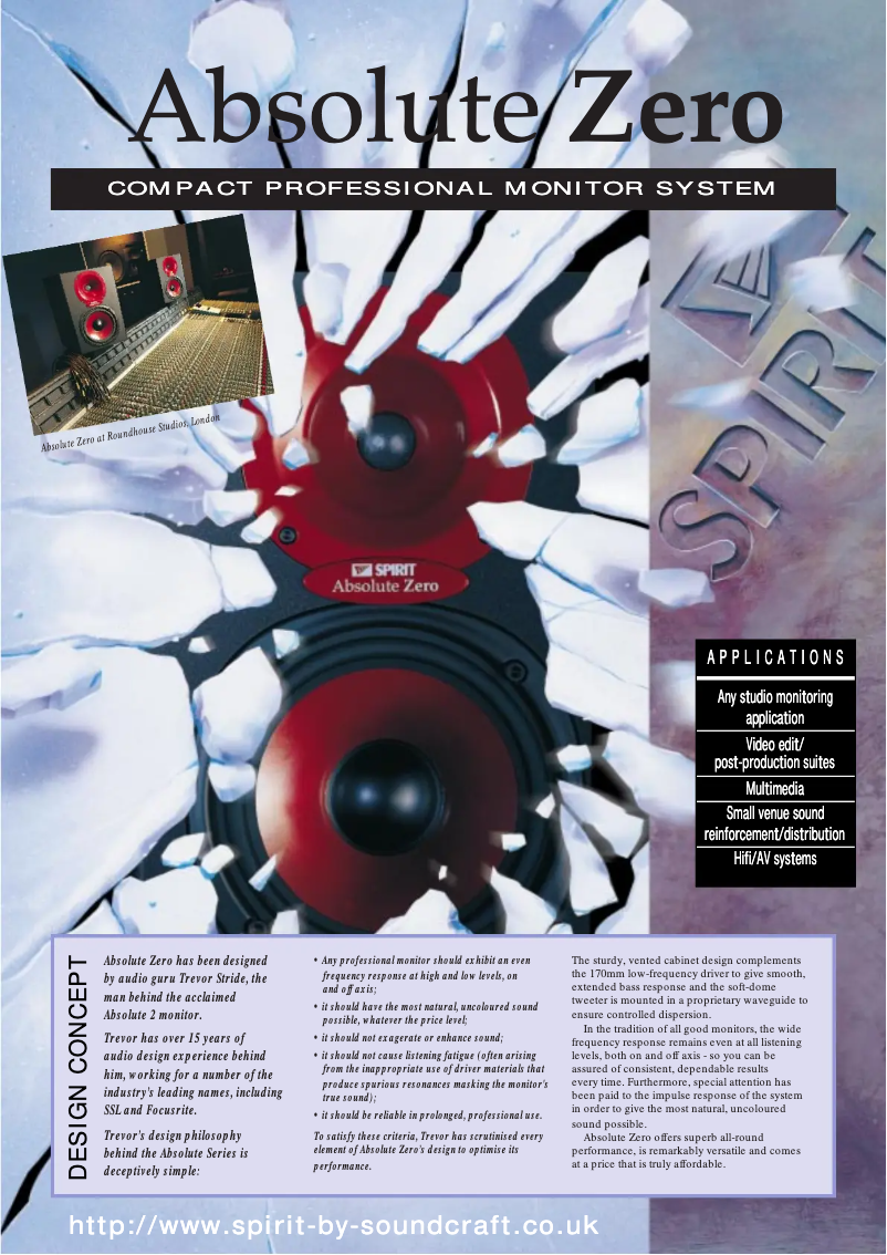 Page n°1 - Manuel utilisateur Soundcraft Spirit Absolute Zero