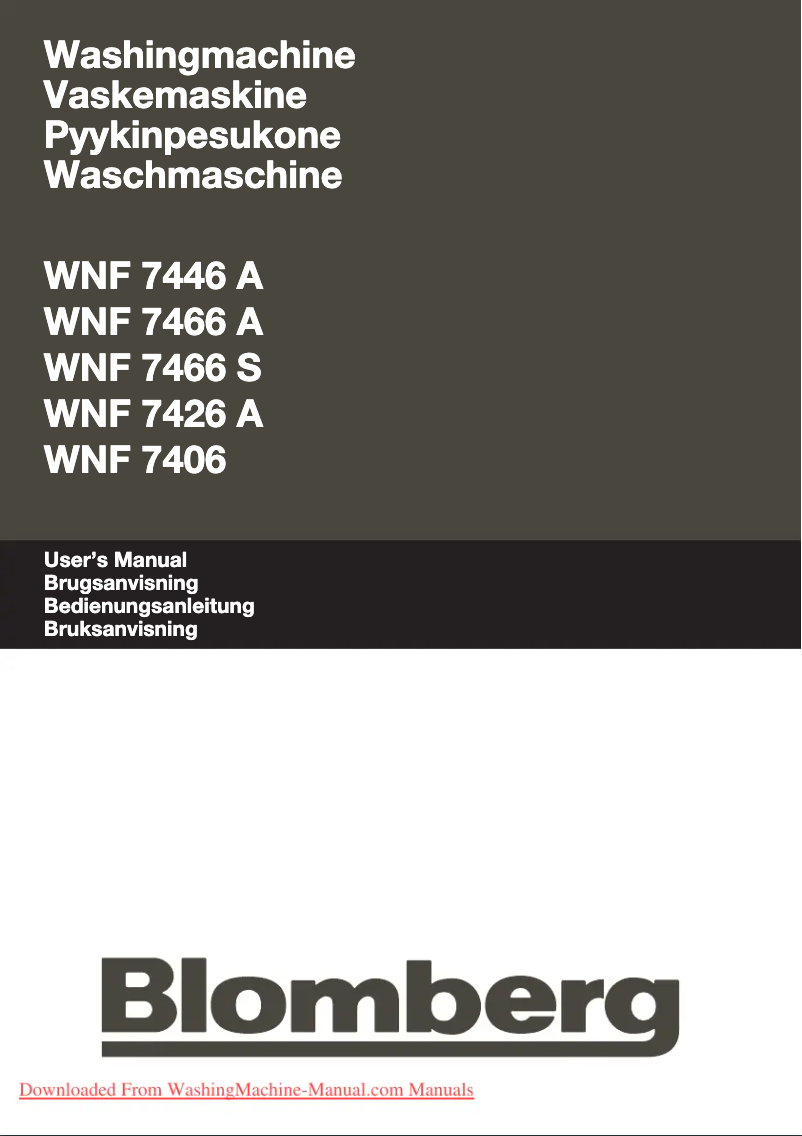 Image de la première page du manuel de l'appareil WNF 7426 A