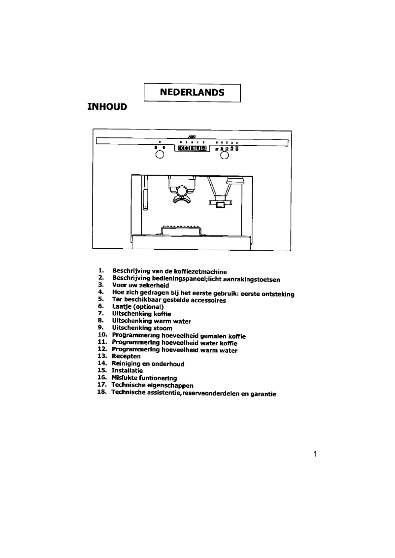 Page n°1 - Manuel utilisateur AEG-Electrolux PE 8039 M