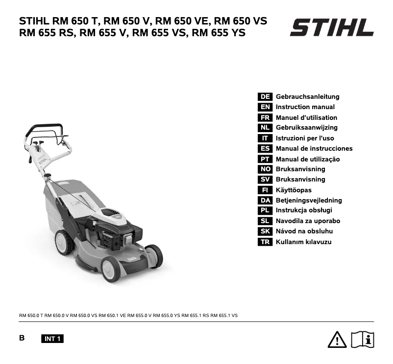 Page 1 de la notice Manuel utilisateur Stihl RM 655.1 YS