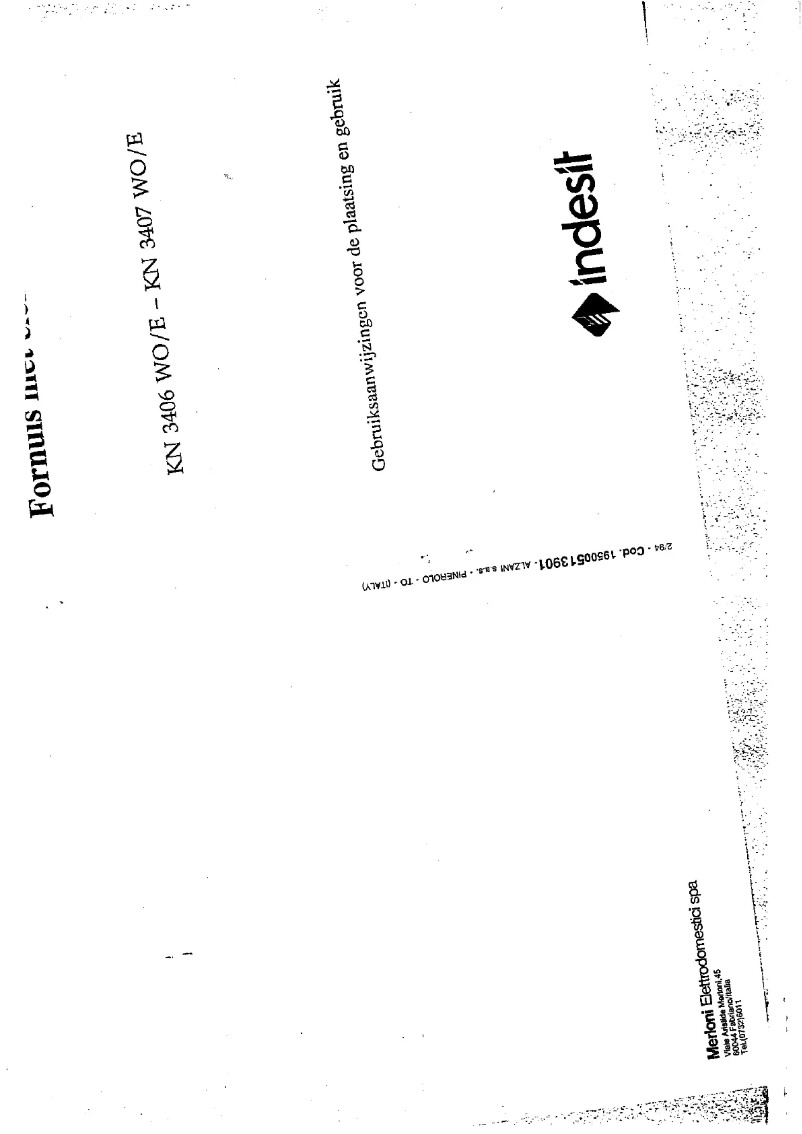 Image de la première page du manuel de l'appareil KN3407WO/E