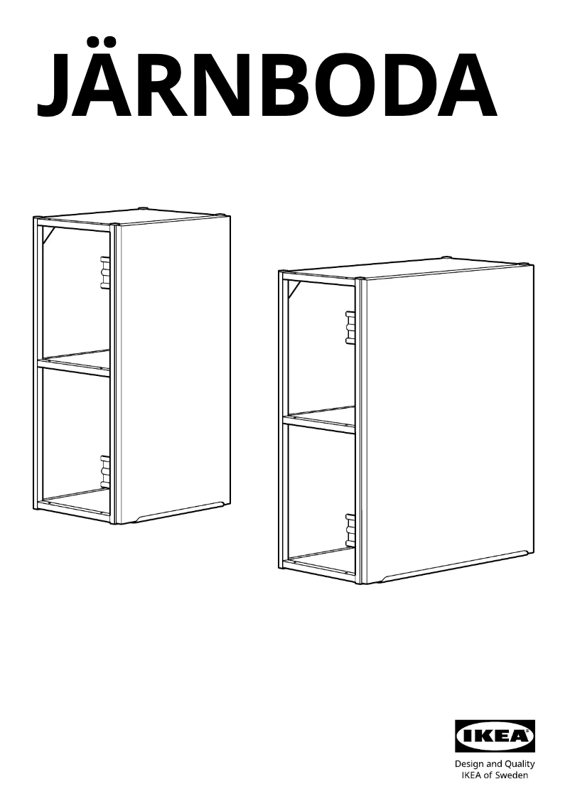 Page 1 de la notice Manuel utilisateur Ikea JÄRNBODA 905.147.50